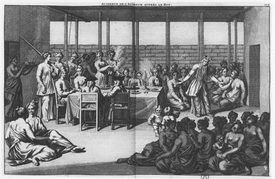Audience given by the Sultan of Bantam to Cornelis de Bruijn by Cornelis de Bruyn